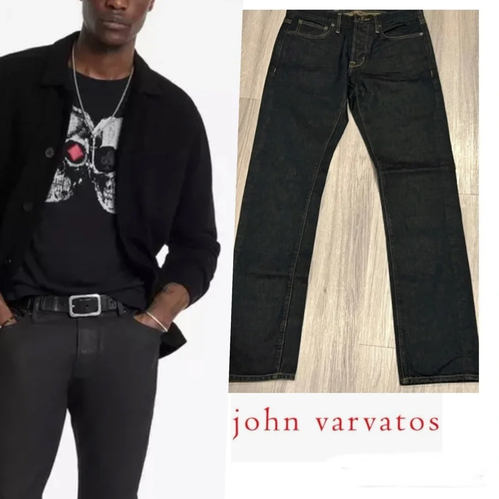 John Varvatos, 29” Waist, Men’s, Black Jeans, Straight Leg, Slim, Designer, NWT! - Picture 5 of 12